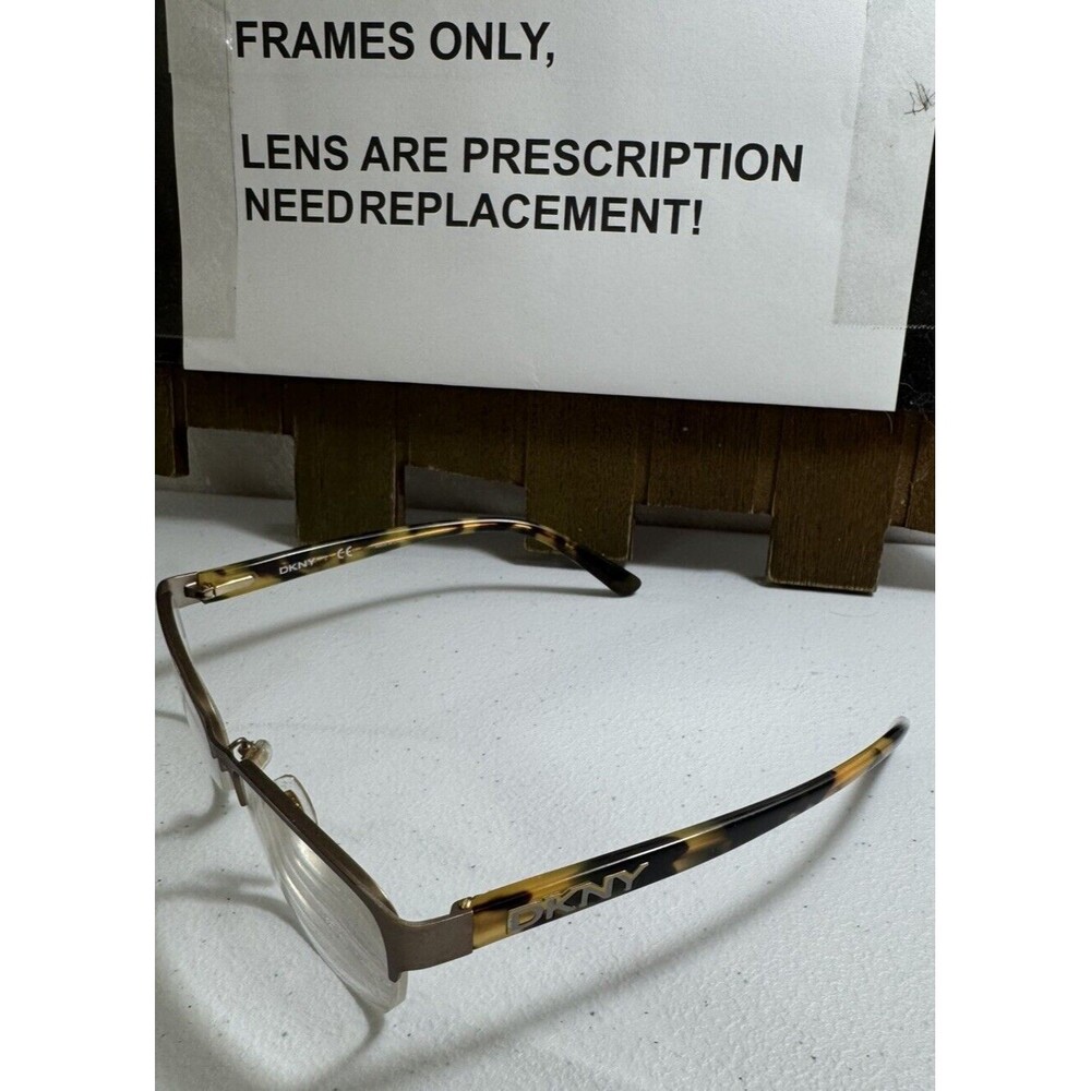 DKNY Eyeglasses, Frames Only, DY5653, 1227, 51-17-135, Metal, Gold, Half-Rim